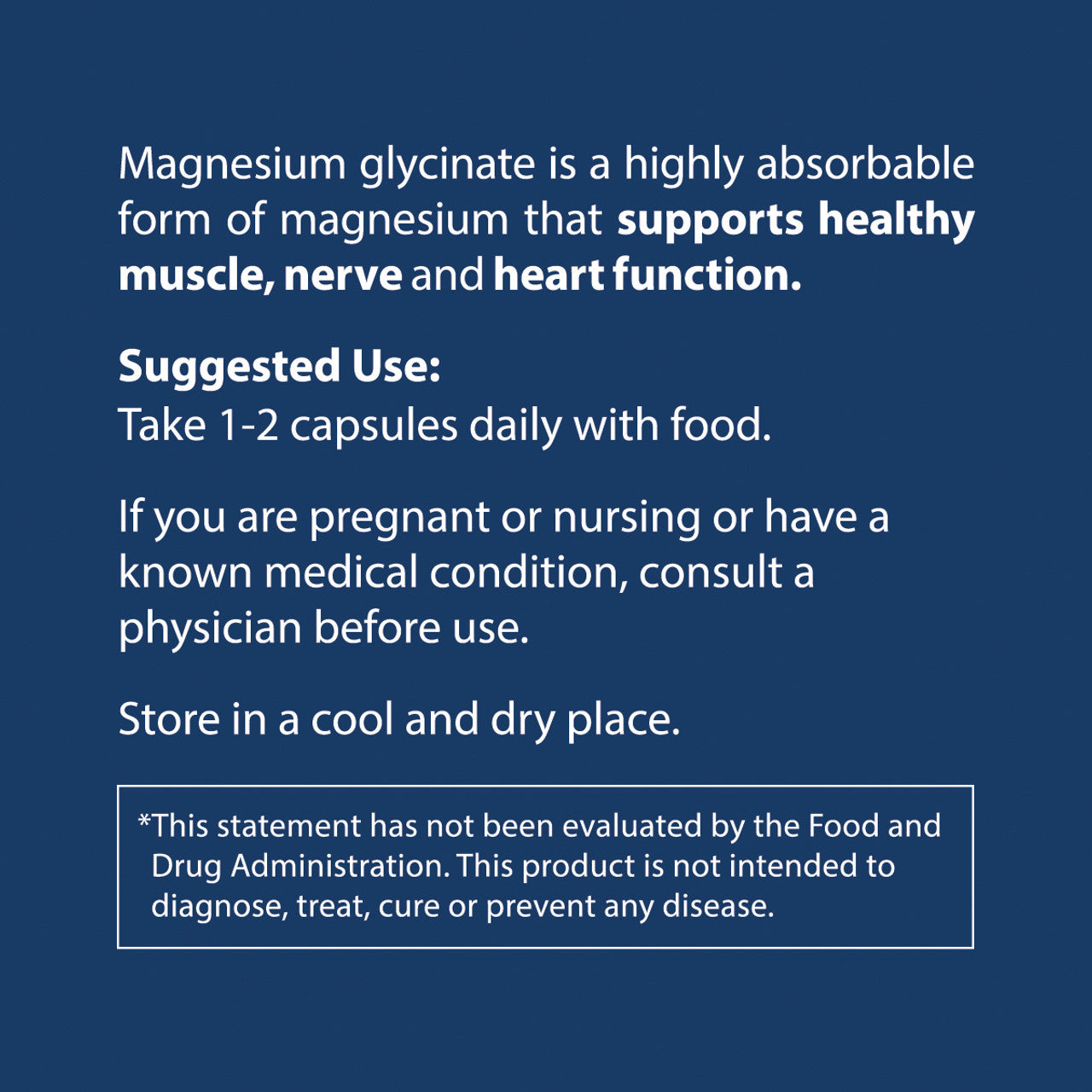 Magnesium Glycinate 500 mg (60 capsules) - Bartley Clinic