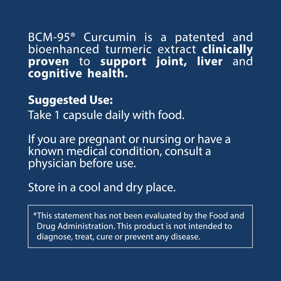 BCM 95® Turmeric Curcumin 400 mg (30 Capsules) - Bartley Clinic
