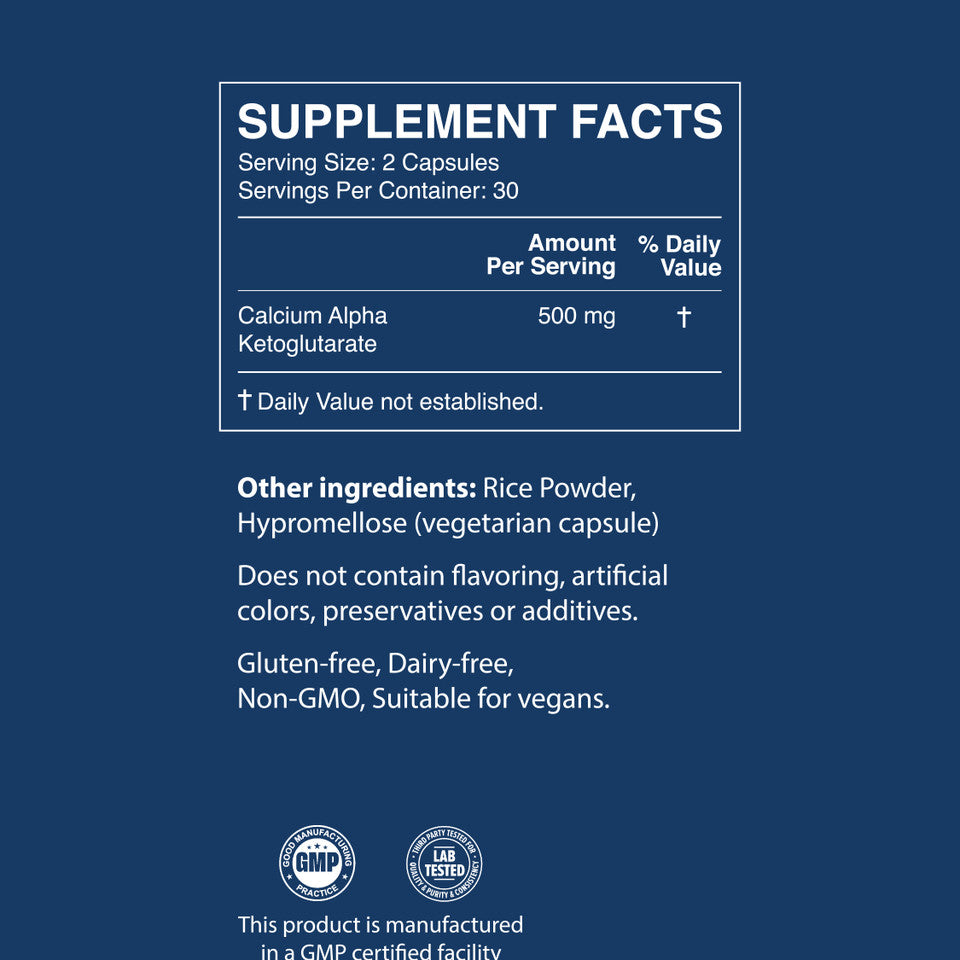 Calcium AKG 500 mg (60 Capsules) - Bartley Clinic